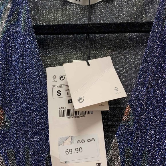 Zara Abstract Shimmer Dress - NWT, size S - Picture 7 of 7